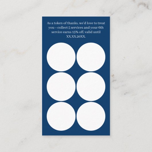 Thank You QR Code - Blue White Service Business Treuekarte (Rückseite)