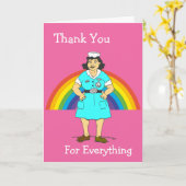Thank You Rainbow Nurse Karte (Gelbe Blume)