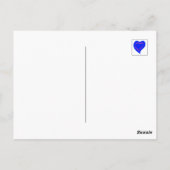 Thank you ~ribbon heart blue~ postkarte (Rückseite)