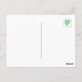Thank you ~ribbon heart light green~ postkarte (Rückseite)