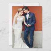 Thank You Script Wedding Photo Thank You Card Dankeskarte (Rückseite)