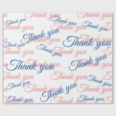 Thank You Script Wrapping Paper Geschenkpapier (Flach)