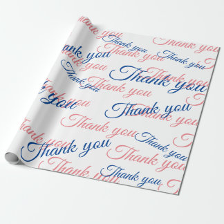 Thank You Script Wrapping Paper Geschenkpapier
