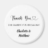 Thank you sharing our day bride groom wedding magnet (Vorne)