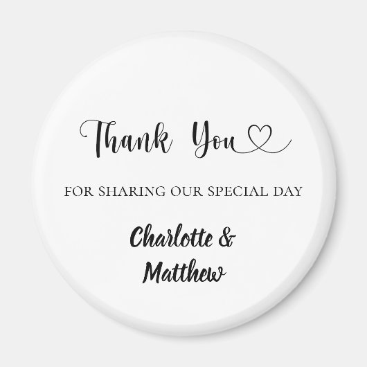 Thank you sharing our day bride groom wedding magnet (Vorne)