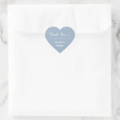 Thank you sharing our day dusty blue wedding Herz-Aufkleber (Tasche)