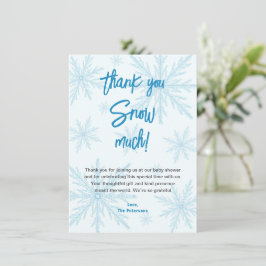 Thank You Snow Much Snowflakes Boy Baby Shower Dankeskarte