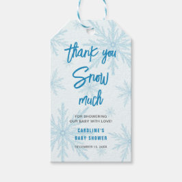 Thank You Snow Much Snowflakes Boy Baby Shower Geschenkanhänger