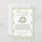 Thank You So Matcha Green Tea Baby Shower Dankeskarte (Vorderseite)