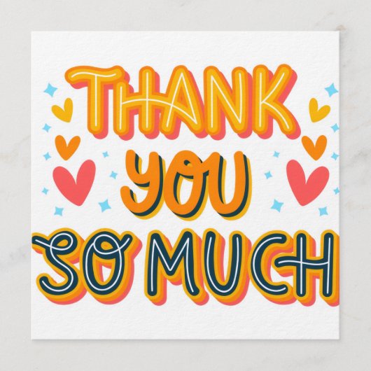 Thank you so much  einladung (Vorderseite)