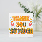 Thank you so much  einladung (Stehend Vorderseite)