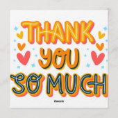 Thank you so much  einladung (Rückseite)