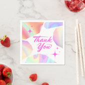 Thank You Star Pastel Gradient Party Paper Napkins Serviette (Beispiel)