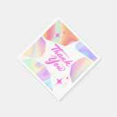 Thank You Star Pastel Gradient Party Paper Napkins Serviette (Ecke)