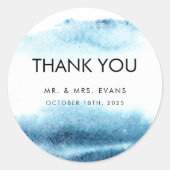 Thank You Sticker for a Modern Wedding. (Vorderseite)