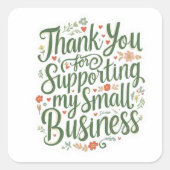 Thank You Sticker for Small Business Owners (Vorderseite)