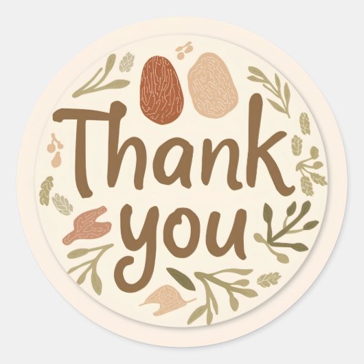 Thank You Sticker for Small Business Packaging (Vorderseite)