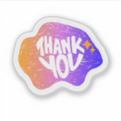  Thank You Sticker – Hand Lettering Gradient Style (Vorderseite)