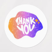 Thank You Sticker – Hand Lettering Gradient Style (Design 2)