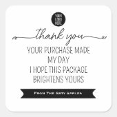 Thank You Sticker – Small Business Branding (Vorderseite)