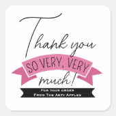 Thank You Sticker – Small Business Branding (Vorderseite)