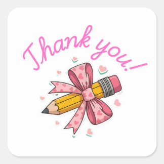 Thank You Sticker, Teacher Stickers