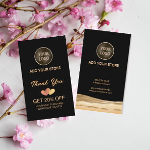 Thank You Store Discount Card WIth Business Logo Rabattkarte
