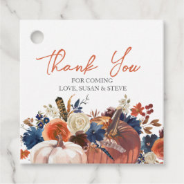 Thank you tags favor Pumpkins floral fall autumn Geschenkanhänger