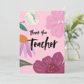 Thank You Teacher Card Einladung (Stehend Vorderseite)