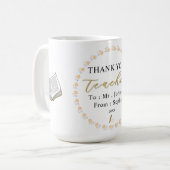 Thank You Teacher – Custom Name Mug Gift Kaffeetasse (Vorderseite Links)
