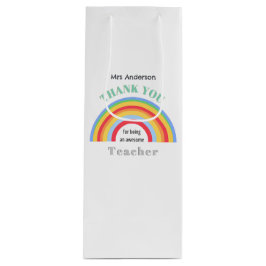 Thank You Teacher Rainbow Personalized Kleine Geschenktüte