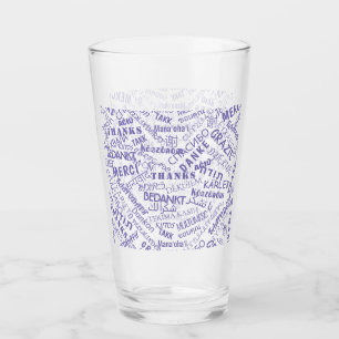 Thank You Text Glass Multi Language Word Glas