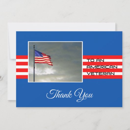 Thank You to an American Veteran Karte (Vorderseite)