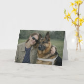 Thank You to My Puppy Raiser – German Shepherd Karte (Gelbe Blume)