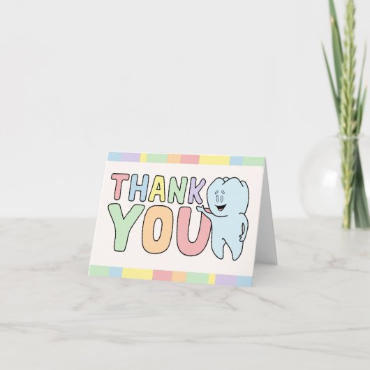 "Thank You" Tooth Card Dankeskarte (Vorderseite)