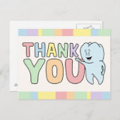 "Thank You" Tooth Card Postkarte (Vorne/Hinten)