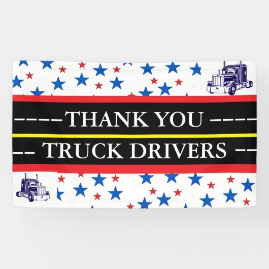 Thank You Truck Drivers | Trucker Appreciation Banner (Horizontal)