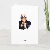 Thank You, Uncle Sam Style. Dankeskarte (Rückseite)