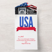 Thank You Veterans Day Card All In One Einladung (Innen Boden)