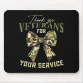 Thank You Veterans For Your Service Veterans Day Mousepad (Vorne)