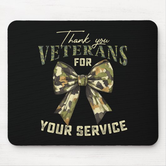 Thank You Veterans For Your Service Veterans Day Mousepad (Vorne)