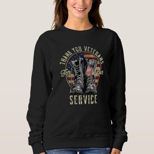 Thank you Veterans For Your Service Veterans Day   Sweatshirt (Vorderseite)