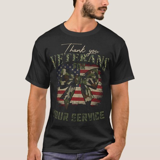 Thank You Veterans for Your Service Veterans Day T-Shirt (Vorderseite)