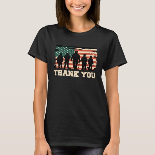 Thank You Veterans Veterans Day T-Shirt (Vorderseite)