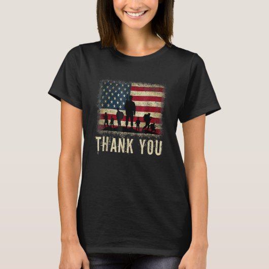 Thank You Veterans Veterans Day T-Shirt (Vorderseite)
