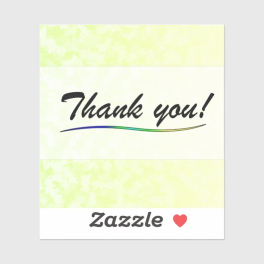 Thank You Vinyl Sticker (Blatt)