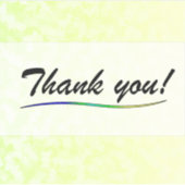 Thank You Vinyl Sticker (Vorderseite)