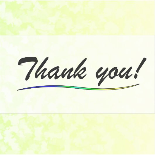 Thank You Vinyl Sticker (Vorderseite)