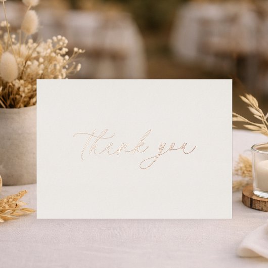 Thank You Wedding Card | Real Gold Foil Folieneinladung