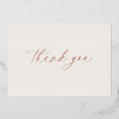 Thank You Wedding Card | Real Gold Foil Folieneinladung (Vorderseite)